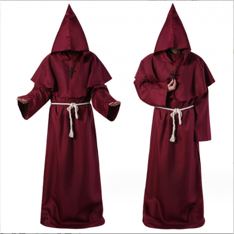Halloween costumes cosplay medieval monk robes wizard costumes priest costumes dance costumes
