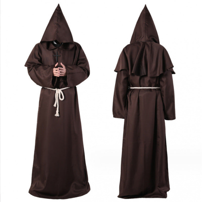 Halloween costumes cosplay medieval monk robes wizard costumes priest costumes dance costumes