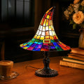 Halloween Witch Hat Lamp Resin Decor USB Plug Light Decoration