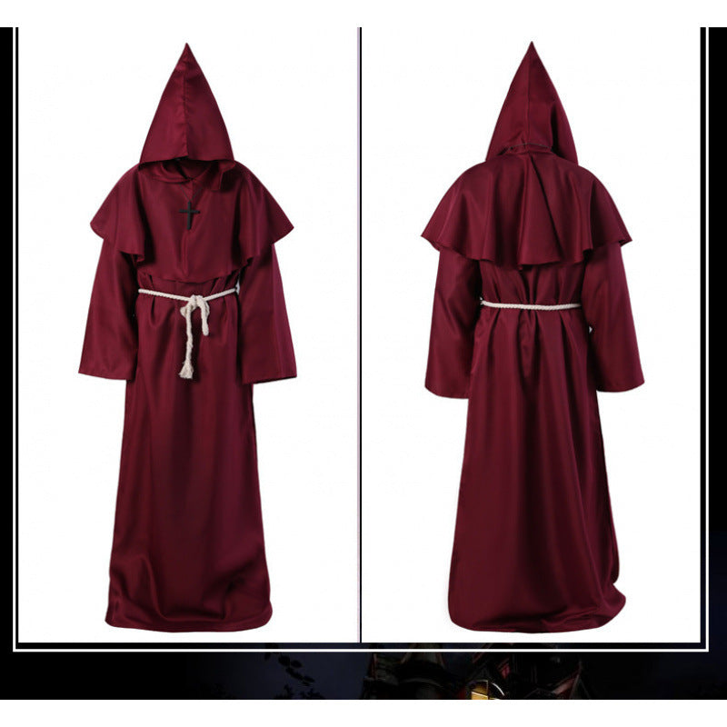 Halloween costumes cosplay medieval monk robes wizard costumes priest costumes dance costumes