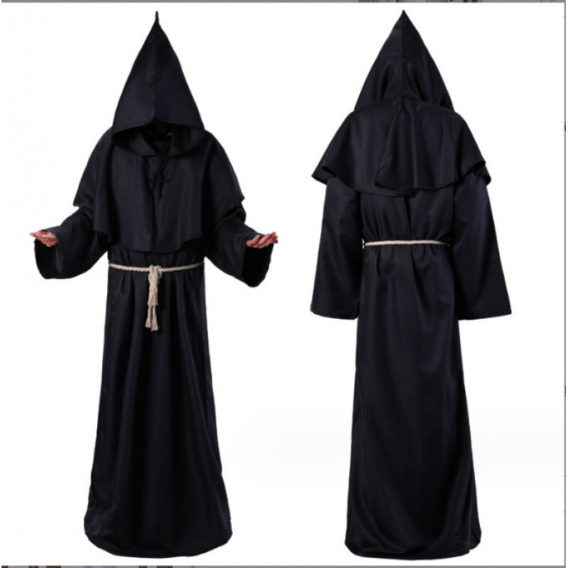 Halloween costumes cosplay medieval monk robes wizard costumes priest costumes dance costumes