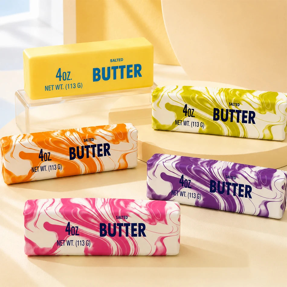 Colorful Slow Rising Butter Squishy Toys Pack - Soft Stretchy Stress Relief Squeeze Toys for Party Favors Sensory Sensation