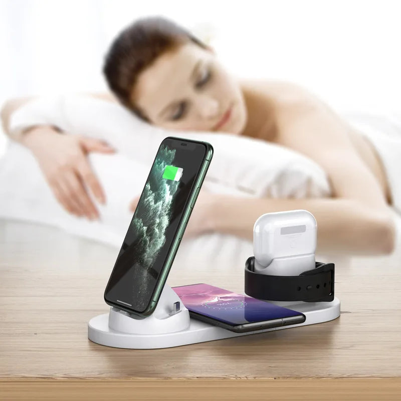 3 in 1 6 in 1 15W Foldable Rotatable Universal Magnetic Wireless Fast Charging Charger Holder for iPhone Android for AirPods