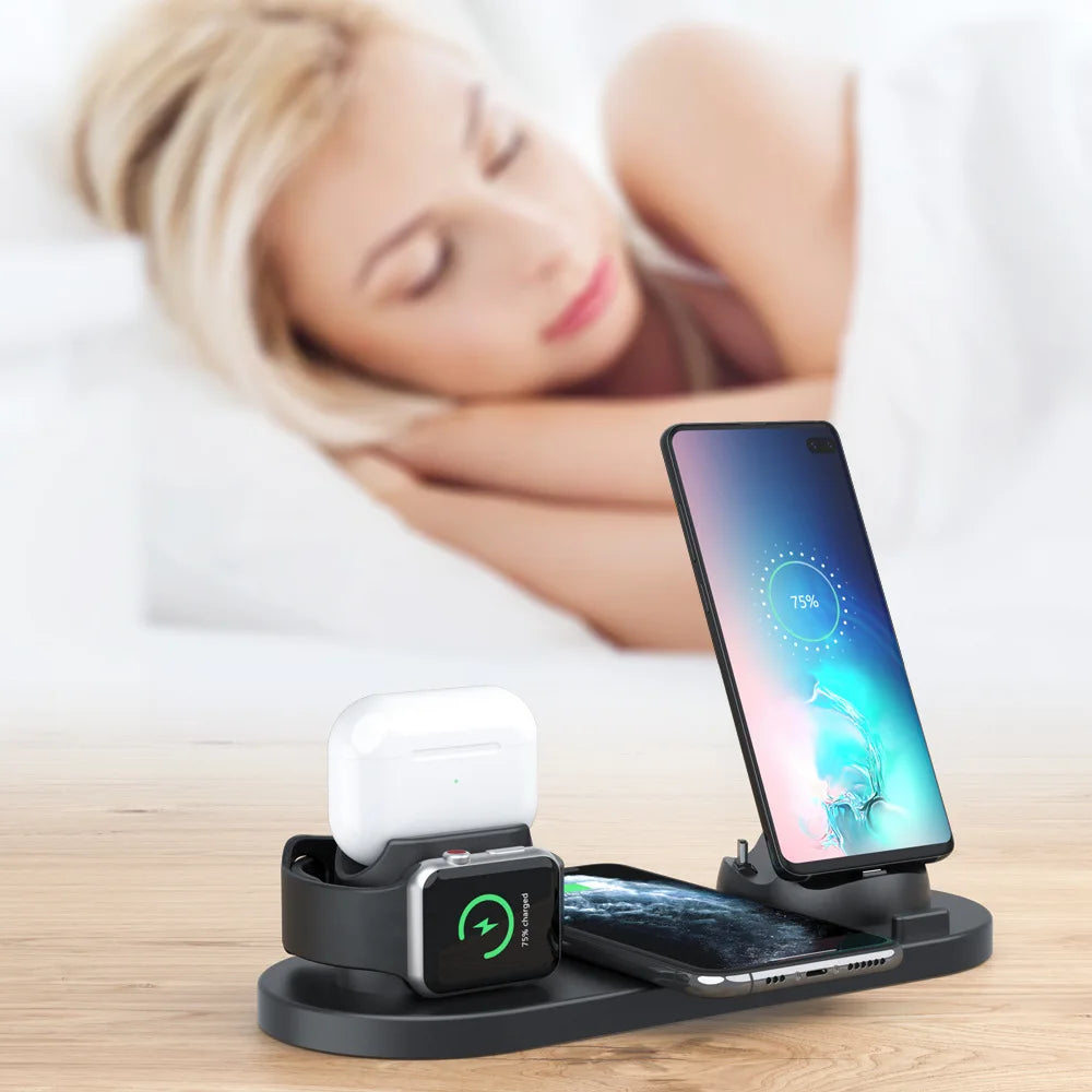 3 in 1 6 in 1 15W Foldable Rotatable Universal Magnetic Wireless Fast Charging Charger Holder for iPhone Android for AirPods