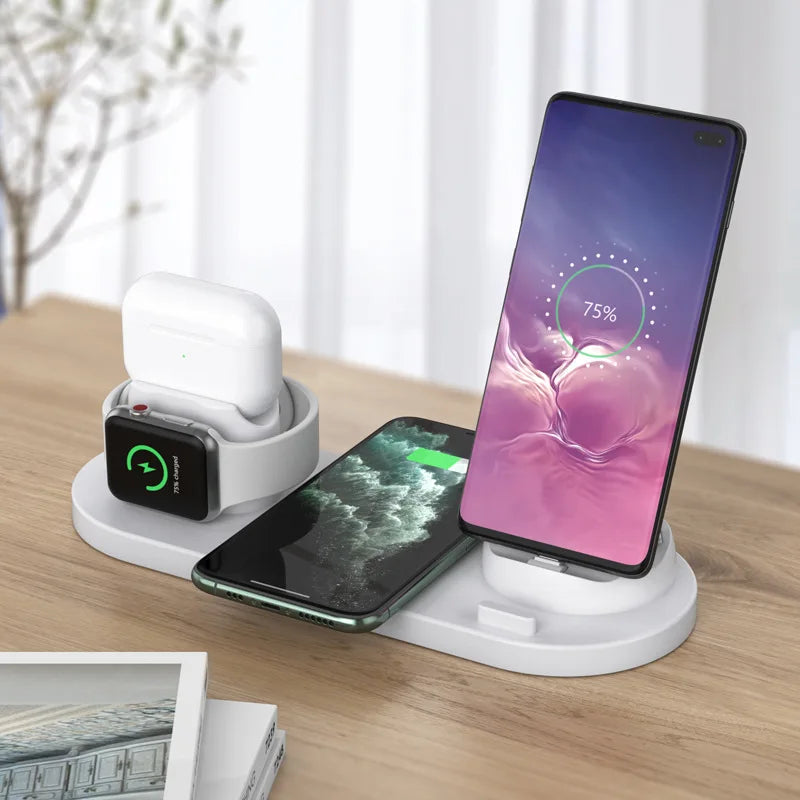 3 in 1 6 in 1 15W Foldable Rotatable Universal Magnetic Wireless Fast Charging Charger Holder for iPhone Android for AirPods