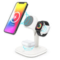 3 in 1 Fast Wireless Charging Station for Iphone 14 13 12 With Led Lamp Magnetic Wireless Charger