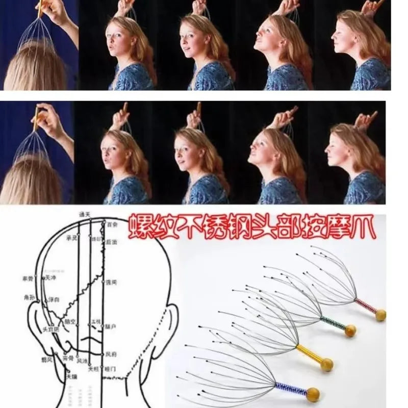High Demand Relief Fatigue Relaxing Head Massager Octopus Shape Scalp Stimulator