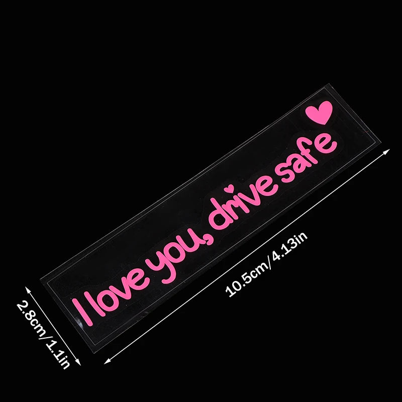 Love You Drive Safe Car Mirror Stickers Affectionate Reminder Heartfelt Safety Reminder For Women Drivers Car Interior Sticker
