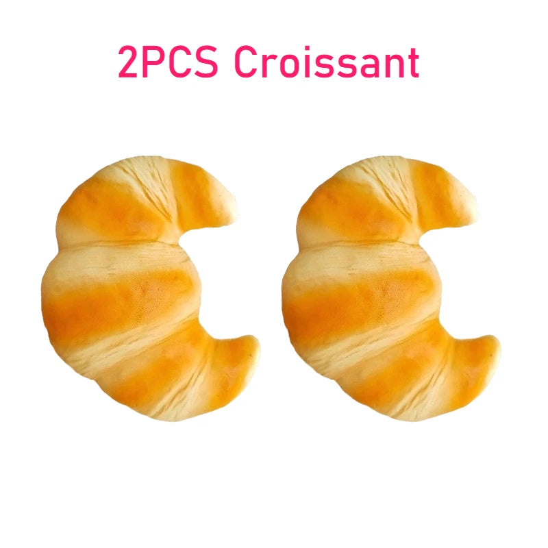 Squishy Croissant Squeeze Slow Rising Sticky Stress Relief Toy Super Soft Fake Food Creative Simulation Bread Anti-anxiety Toys