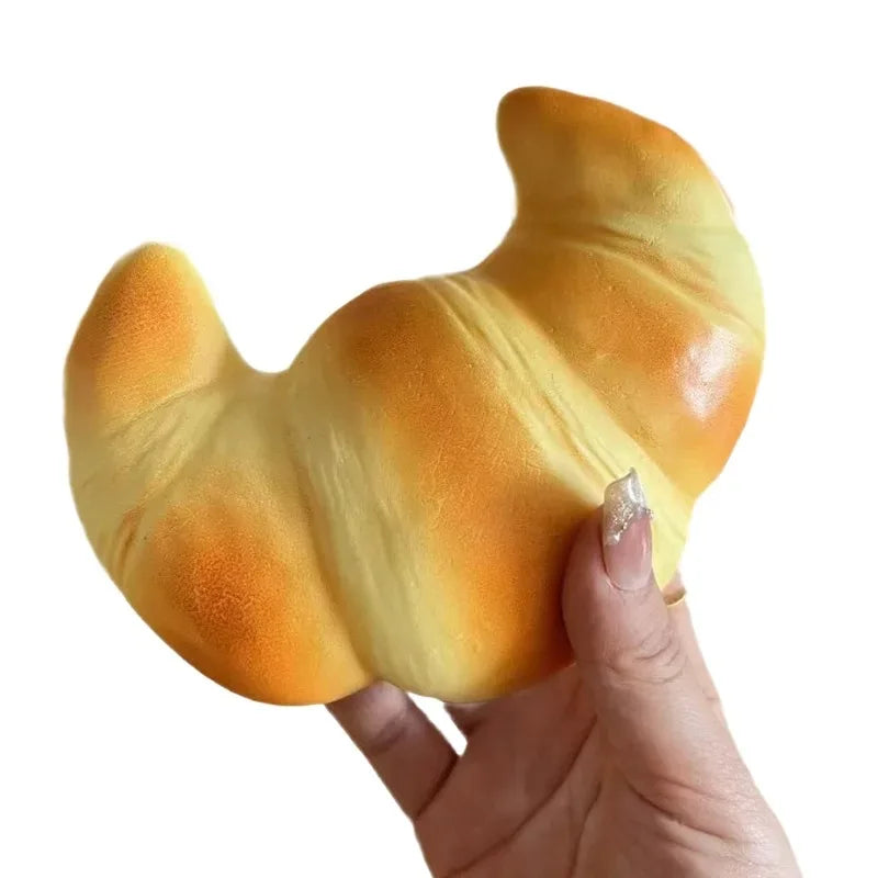 Squishy Croissant Squeeze Slow Rising Sticky Stress Relief Toy Super Soft Fake Food Creative Simulation Bread Anti-anxiety Toys