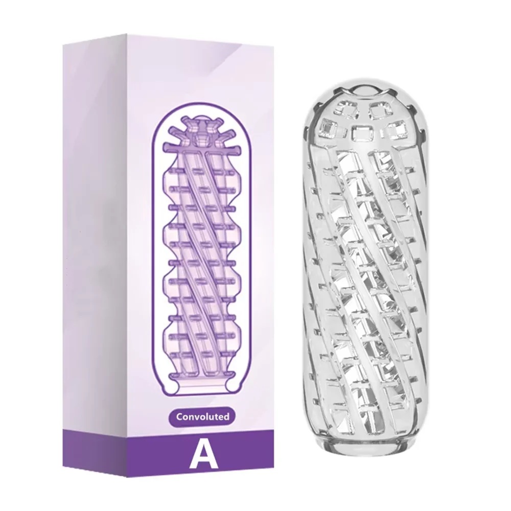 Transparent Male Masturbate Cup Penis Sex Toys for Men Endurance Exercise Soft Pussy Aircraft Cup Artificial Vagina Cock Sleeve