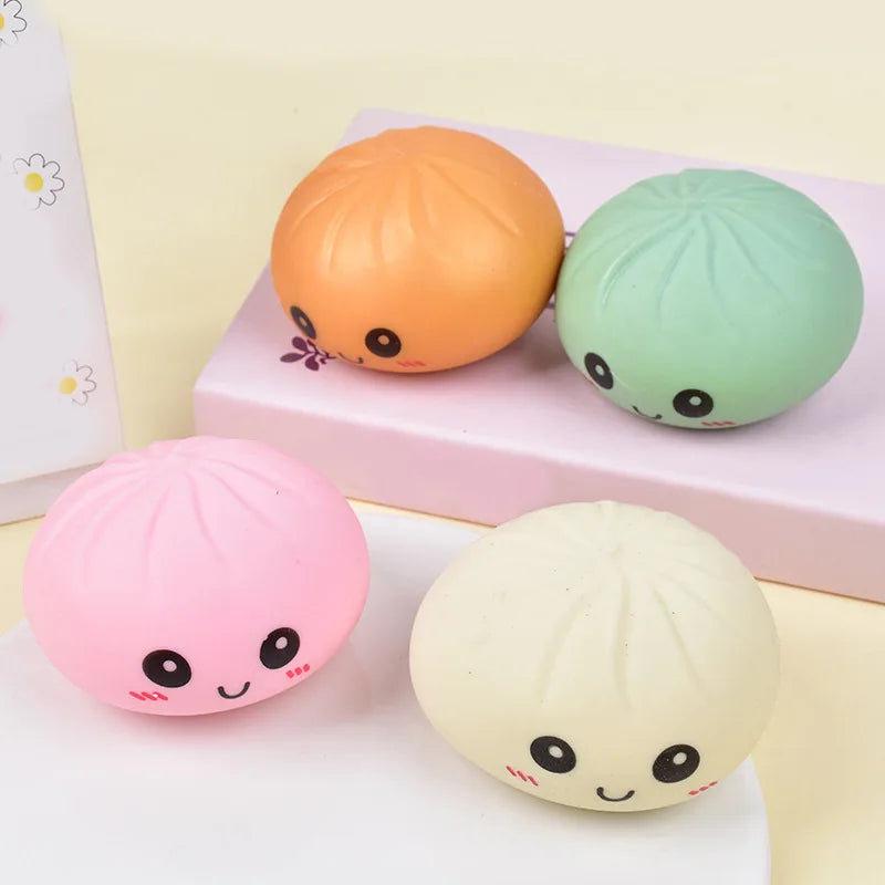 Hot Simulated Colorful Dumpling Squishy Toys Slow Rising Stress Relief Fidget Ball Soft Squeeze Decompression Toy
