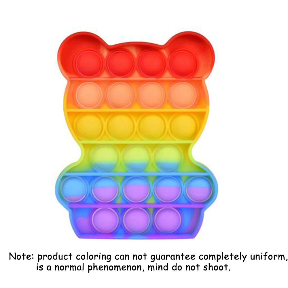 Push Pop Bubble Fidget Sensory Toy Stress Relief Toys Pack for Kids Adults Rainbow Anti-Anxiety Tools Office Stress Relief Toys