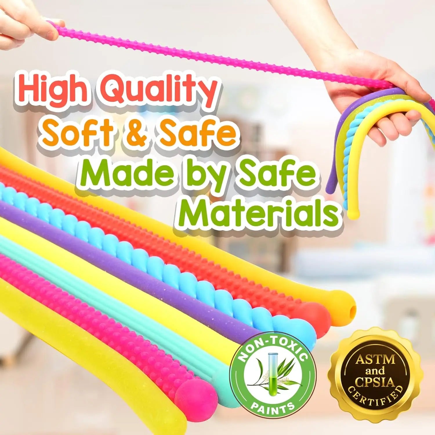 Sensory Autism Toys- Textured Stretchy Fidget Toys for Stress Anxiety - Sensory Toys Special Needs for Autistic