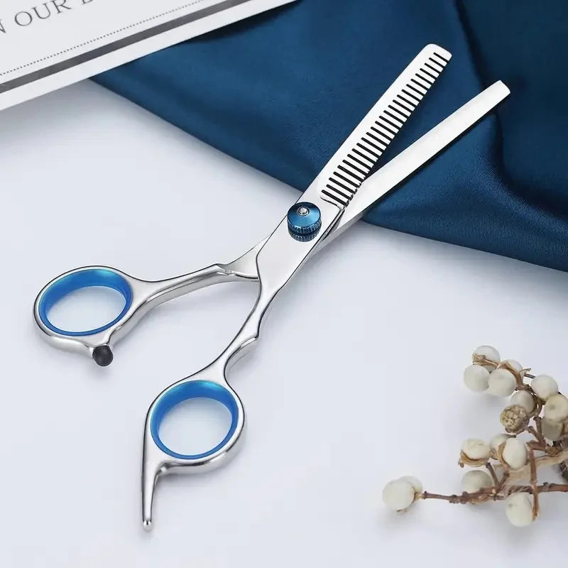 6.0'' Professional Hair Scissors Set Hairdressing Cutting Thinning Combs Haircut Shears Barbers Razor Stainless Steel