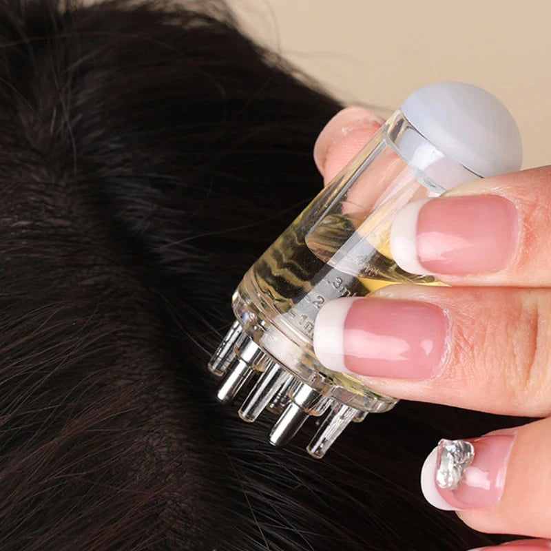 Hexagon Ball Scalp Applicator Comb Hair Oil Roller Massager Hair Regrowth Styling Tool Relax Scalp Massage Solution Guide Comb