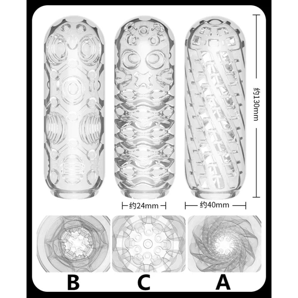 Transparent Male Masturbate Cup Penis Sex Toys for Men Endurance Exercise Soft Pussy Aircraft Cup Artificial Vagina Cock Sleeve