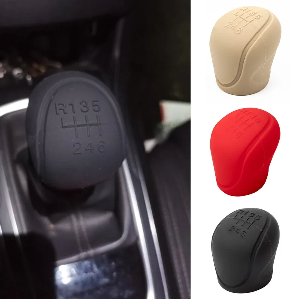 Car Silicone Gear Shift Knob Cover Gear Shift Non-Slip Grip Handle Protective Covers Manual 6 speed Car Interior Accessories