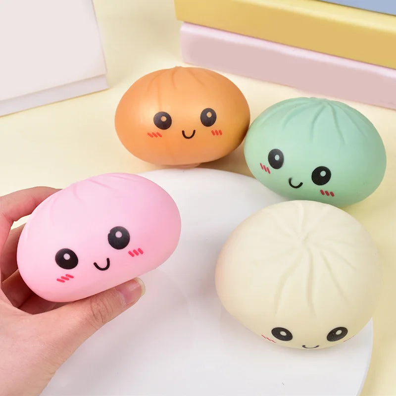 Hot Simulated Colorful Dumpling Squishy Toys Slow Rising Stress Relief Fidget Ball Soft Squeeze Decompression Toy