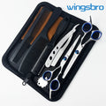6.0'' Professional Hair Scissors Set Hairdressing Cutting Thinning Combs Haircut Shears Barbers Razor Stainless Steel