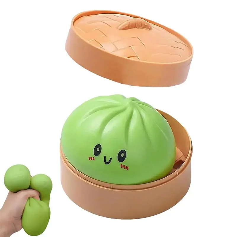 Dumpling Squishy Toys Colorful Steamed Stuffed Bun Squeeze Toy  Anti-stress Sensory Ball Super Soft Quick Recovery Birthday Gift