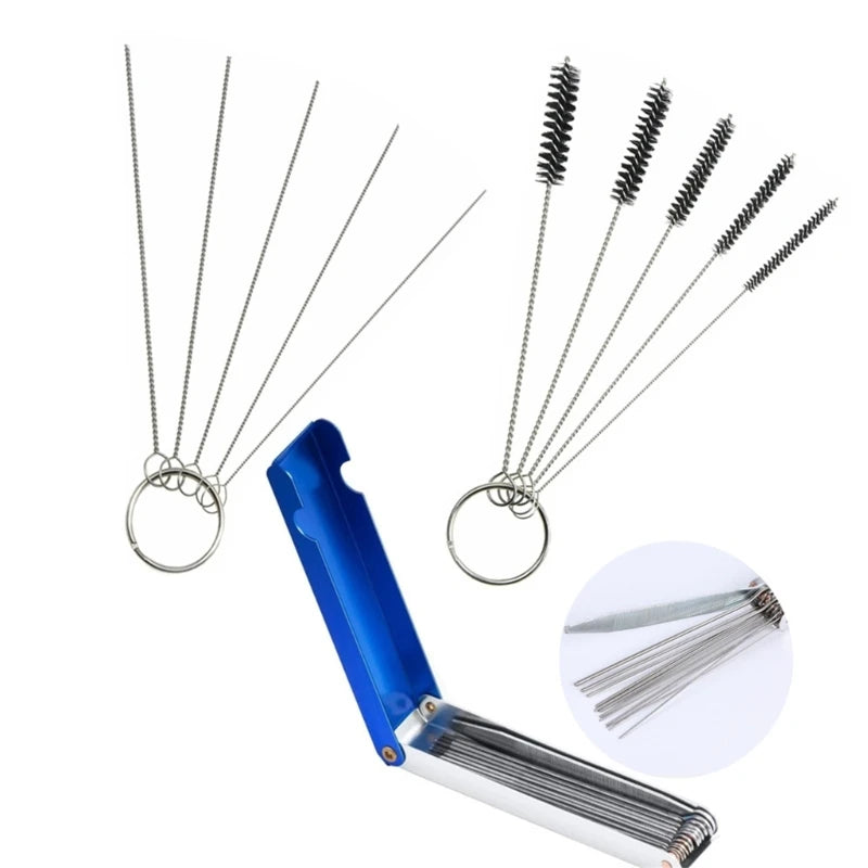 1 Set Guns Nozzle Cleaning Needle & Brush Set Repair Tool Carburetor Cleaner Set Dropshipping