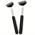 Telescopic Back Scratcher Scratching Backscratcher Massager Metal Stainless Steel Tool with Carrying Bag