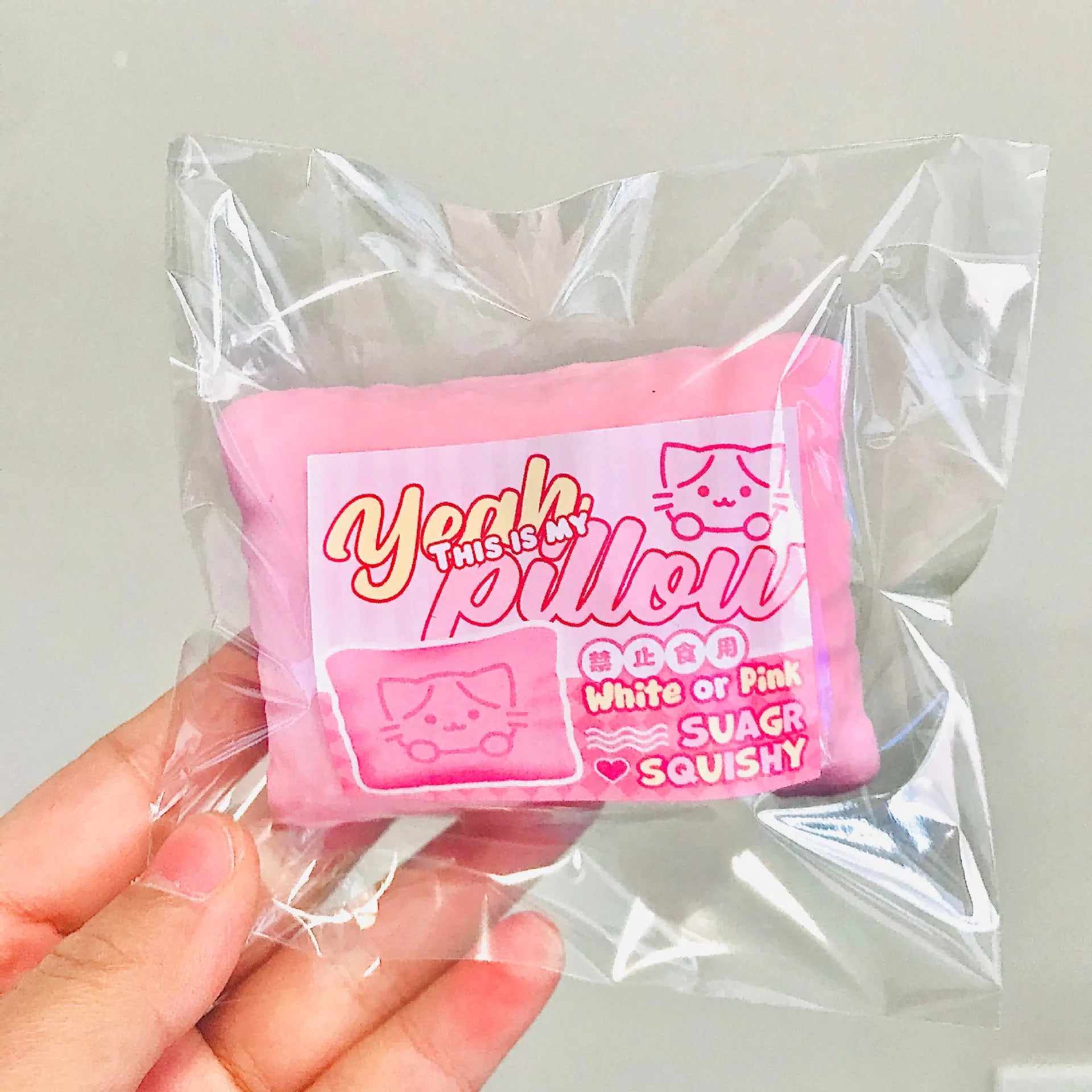 Squishy Simulated Cat Pillow Squeeze Toy Soft Stress Relief Slow Rising Sensory Fidget for Anxiety ADHD Autism Gifts for Kids