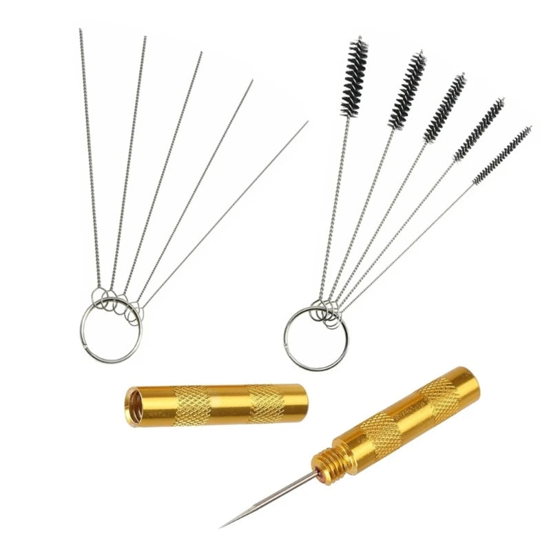 1 Set Guns Nozzle Cleaning Needle & Brush Set Repair Tool Carburetor Cleaner Set Dropshipping