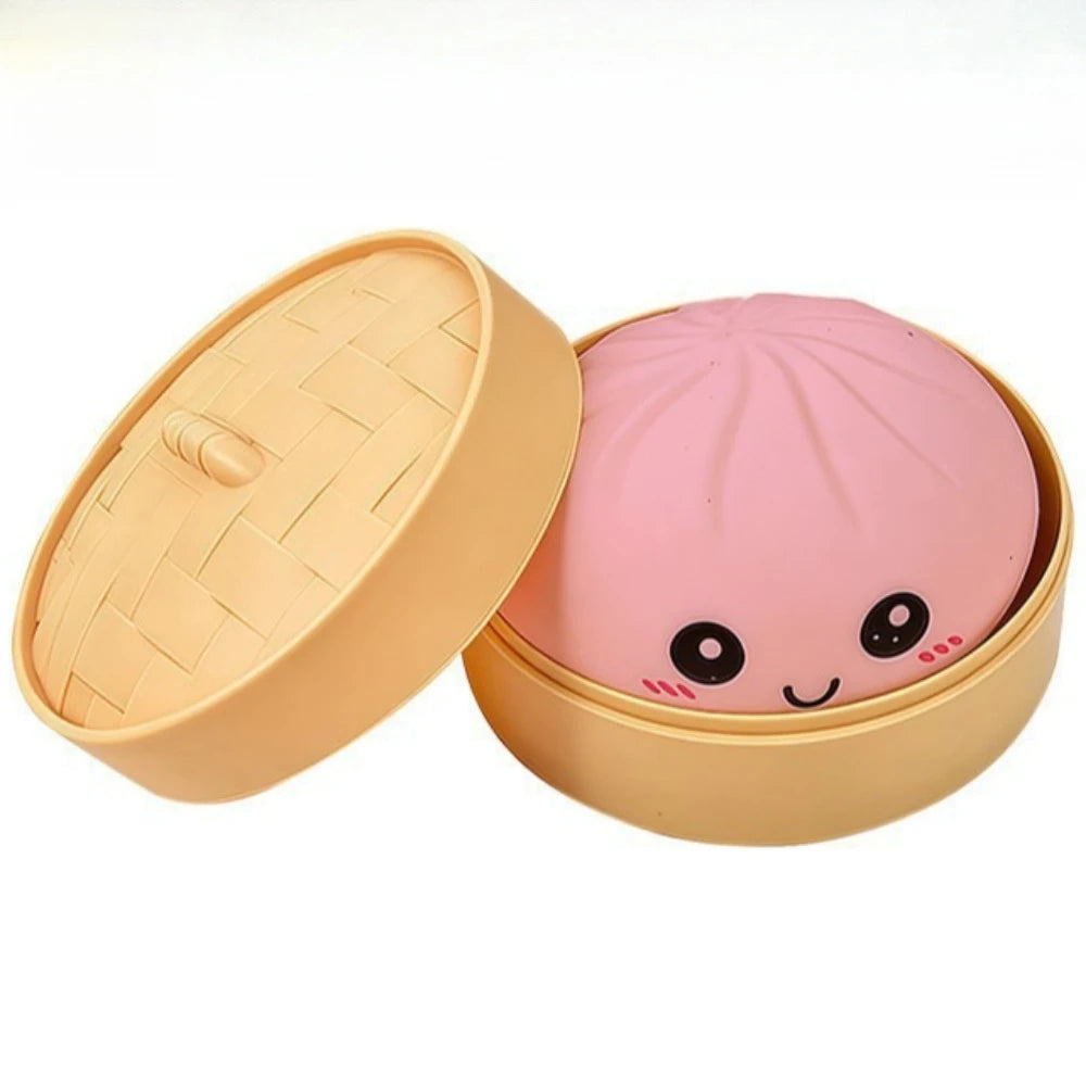 Simulated Colorful Dumpling Squishy Toys Slow Rising Stress Relief Fidget Ball, Soft Squeeze Decompression Toy for Adults & Kids