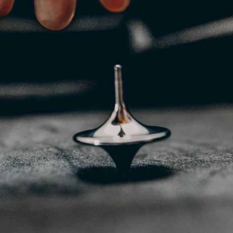 New 2PCS Hot Movie Totem Metal Gyro Silver Hand Spinning Top Fingertips Small Cyclone Gyroscope Fidget Toys For Children Gifts