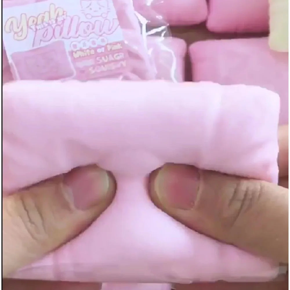 Squishy Simulated Cat Pillow Squeeze Toy Soft Stress Relief Slow Rising Sensory Fidget for Anxiety ADHD Autism Gifts for Kids