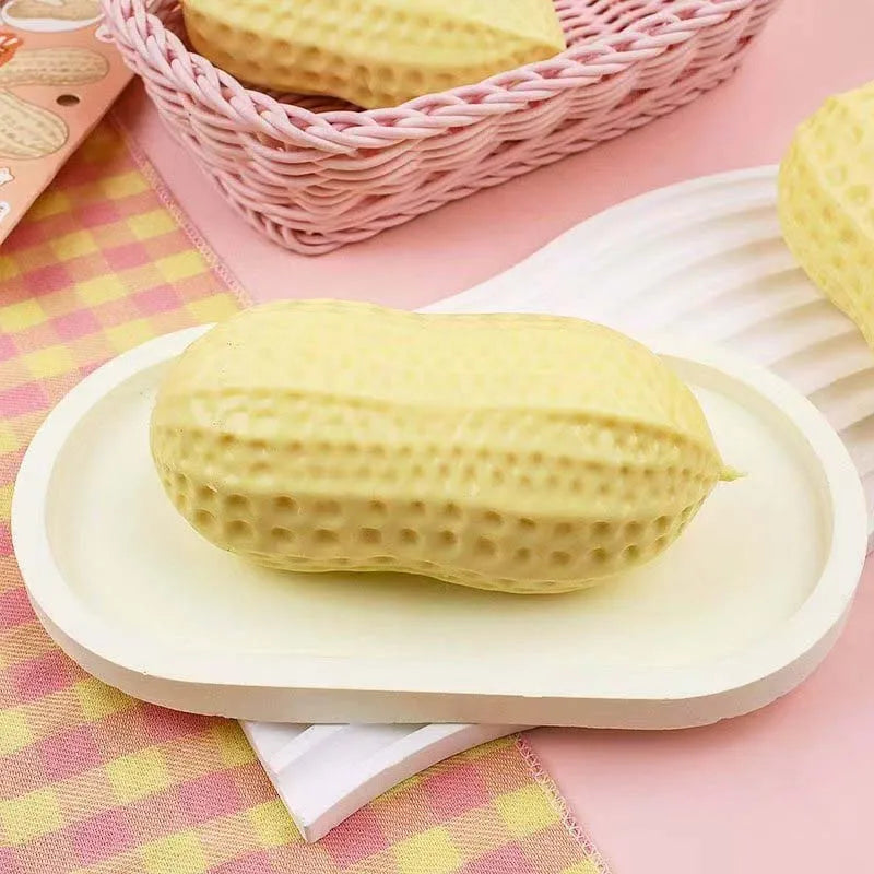 Soft Peanut Shaped Squishy Toys Slow Rising Stress Relief Toys Simulation Food Peanut Anxiety Relief Fidget Toy For Adults Gifts