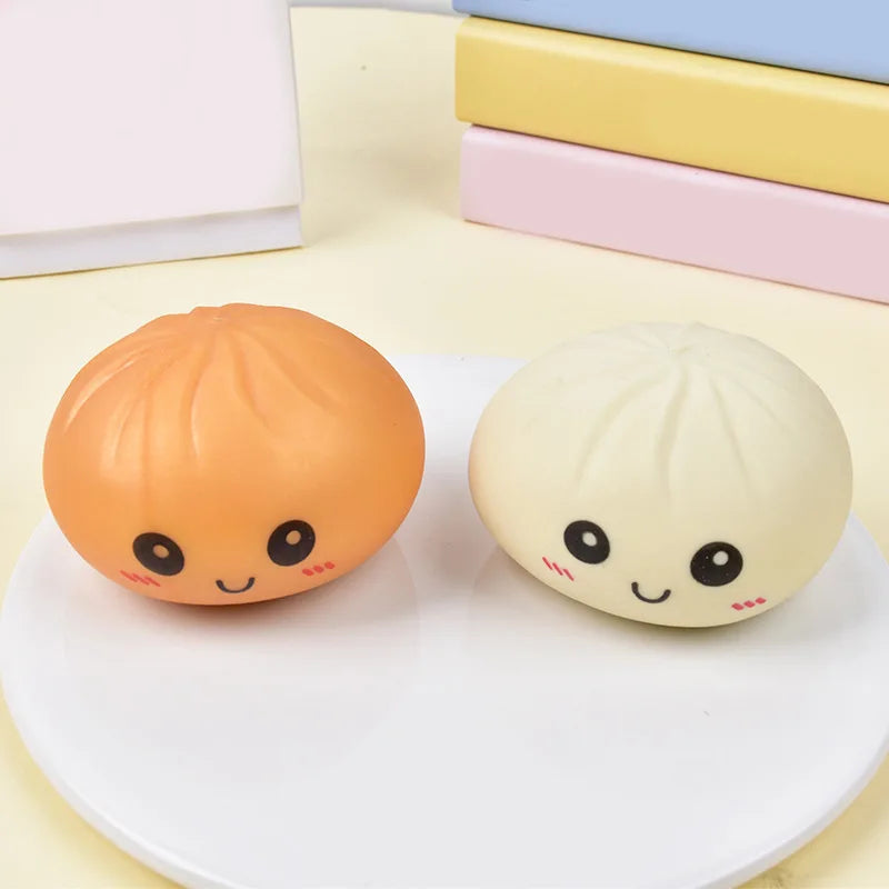 Hot Simulated Colorful Dumpling Squishy Toys Slow Rising Stress Relief Fidget Ball Soft Squeeze Decompression Toy