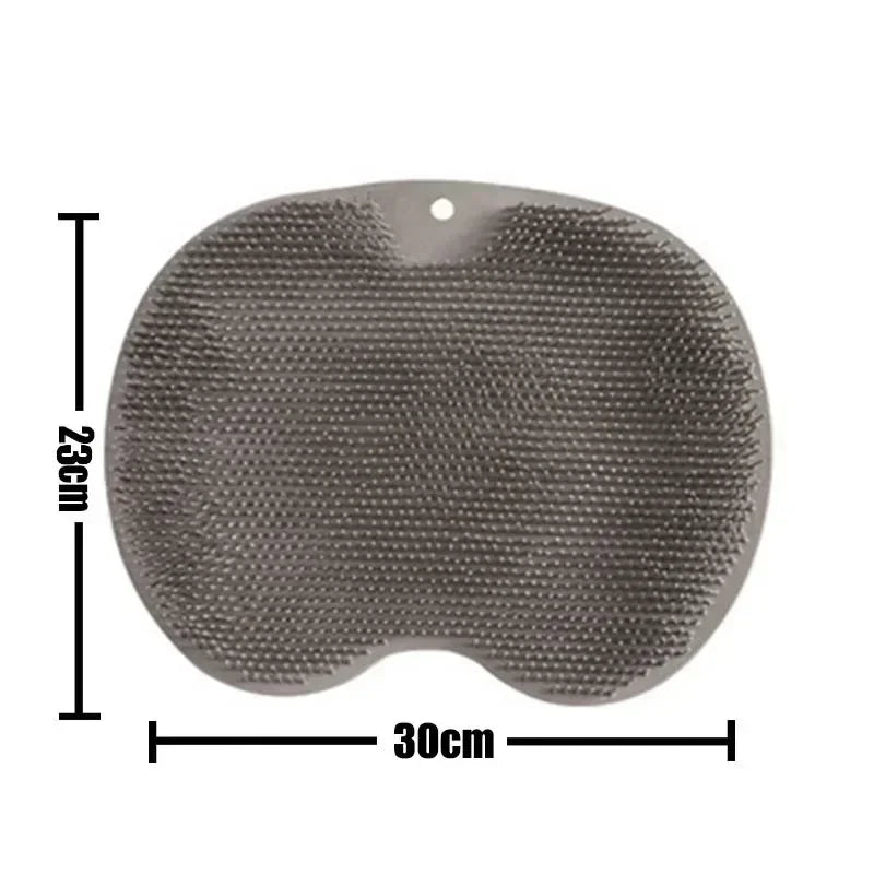 Foot Wash Mat Silicone Sponge Body Brush in The Shower Reusable Wall Mounted Back Silicone Bath Foot Massage Pad Shower
