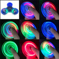 NEW Crystal Luminous LED light Fidget Spinner Hand Top Spinners Glow in Dark  Stress Relief Toys Kinetic Gyroscope for Children