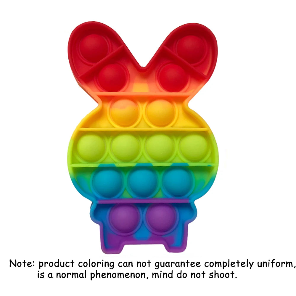 Push Pop Bubble Fidget Sensory Toy Stress Relief Toys Pack for Kids Adults Rainbow Anti-Anxiety Tools Office Stress Relief Toys