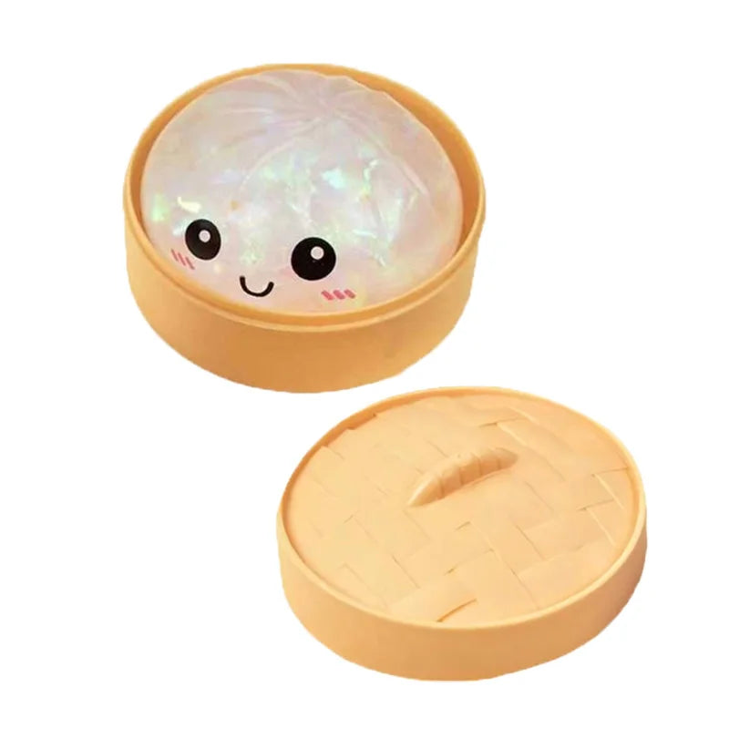 Dumpling Squishy Toys Colorful Steamed Stuffed Bun Squeeze Toy  Anti-stress Sensory Ball Super Soft Quick Recovery Birthday Gift