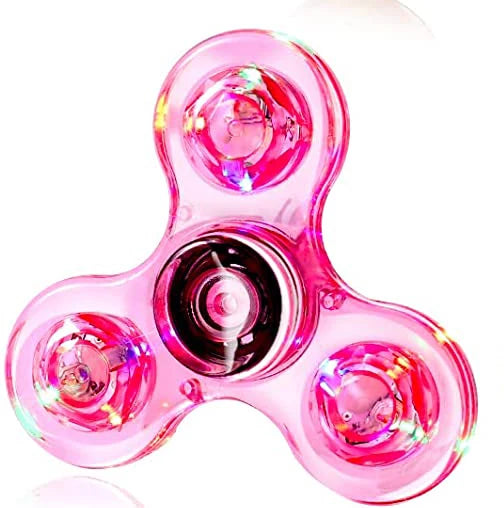 NEW Crystal Luminous LED light Fidget Spinner Hand Top Spinners Glow in Dark  Stress Relief Toys Kinetic Gyroscope for Children